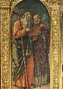 Bartolomeo Vivarini Sts Andrew and Nicholas of Bari oil painting on canvas